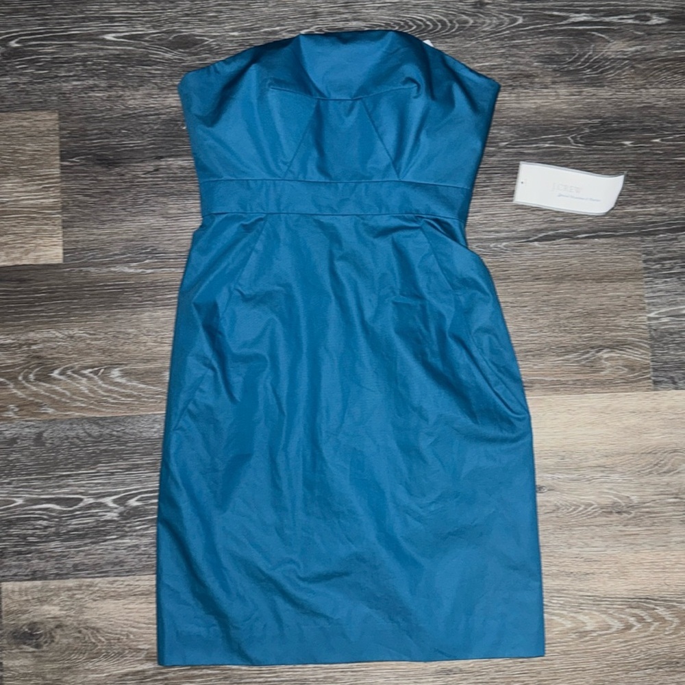 J. Crew Formal Cocktail Blue Strapless Mini Dress - Size 2P